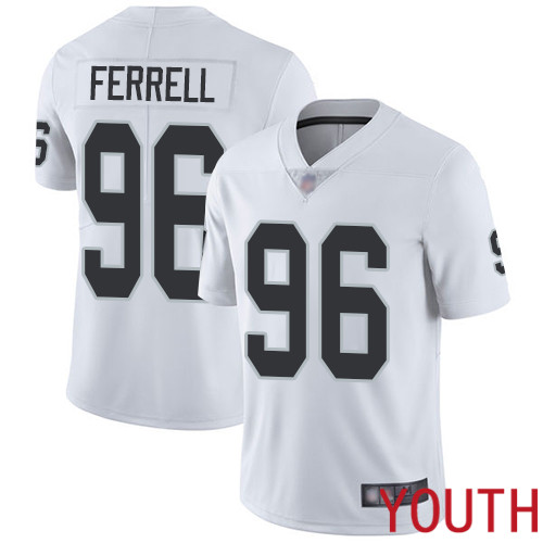 Oakland Raiders Limited White Youth Clelin Ferrell Road Jersey NFL Football #96 Vapor Untouchable Jersey->oakland raiders->NFL Jersey